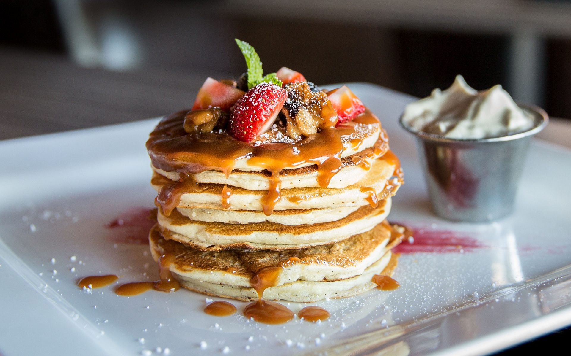 'Image of our restuarant's breakfast pancakes'