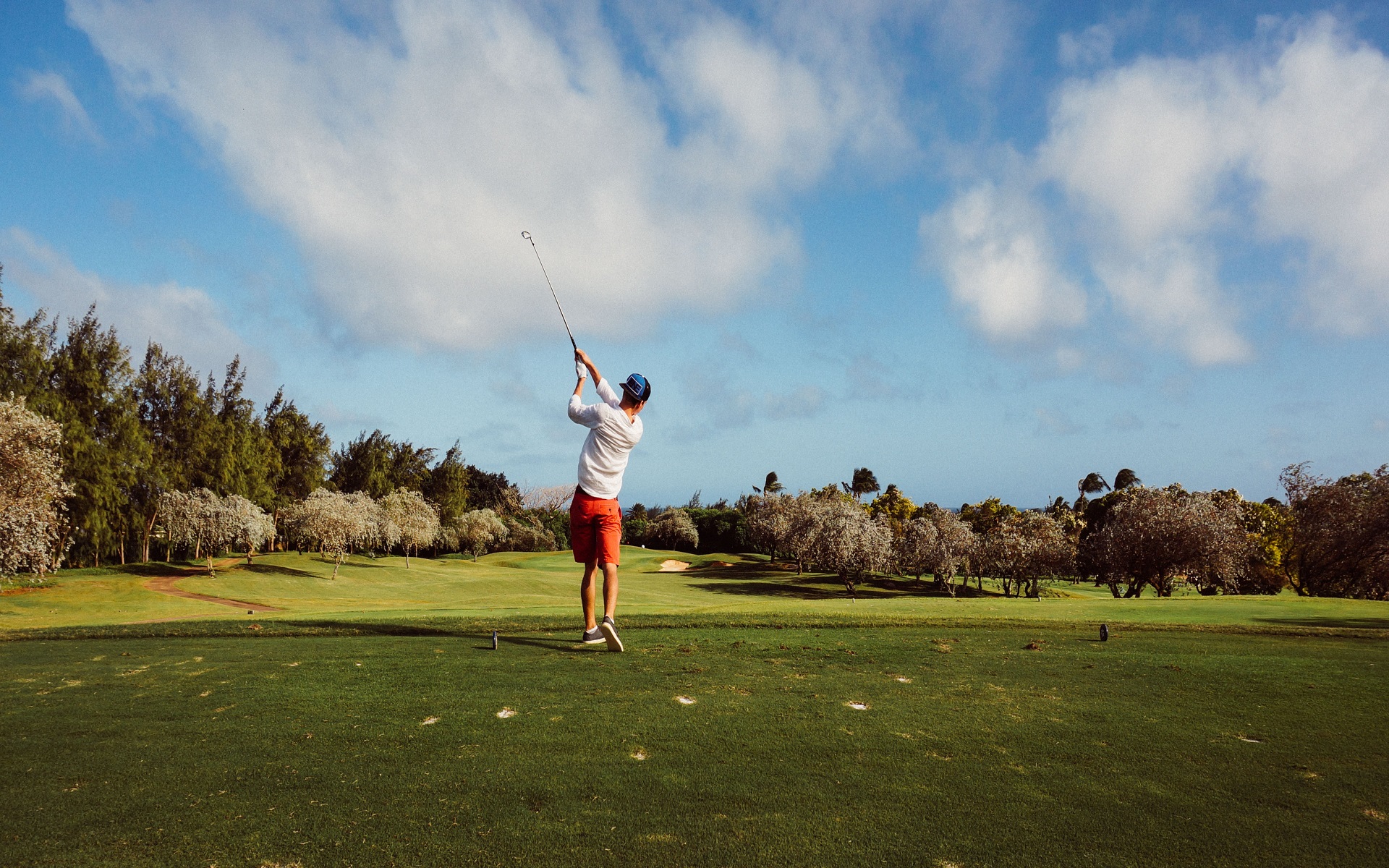 'Image taken at our resort of a person playing golf'